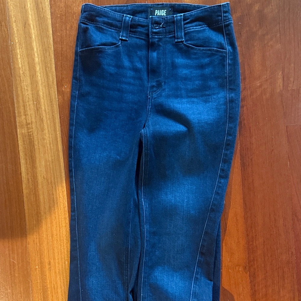 PAIGE Women's Deep Indigo Straight Leg Jeans